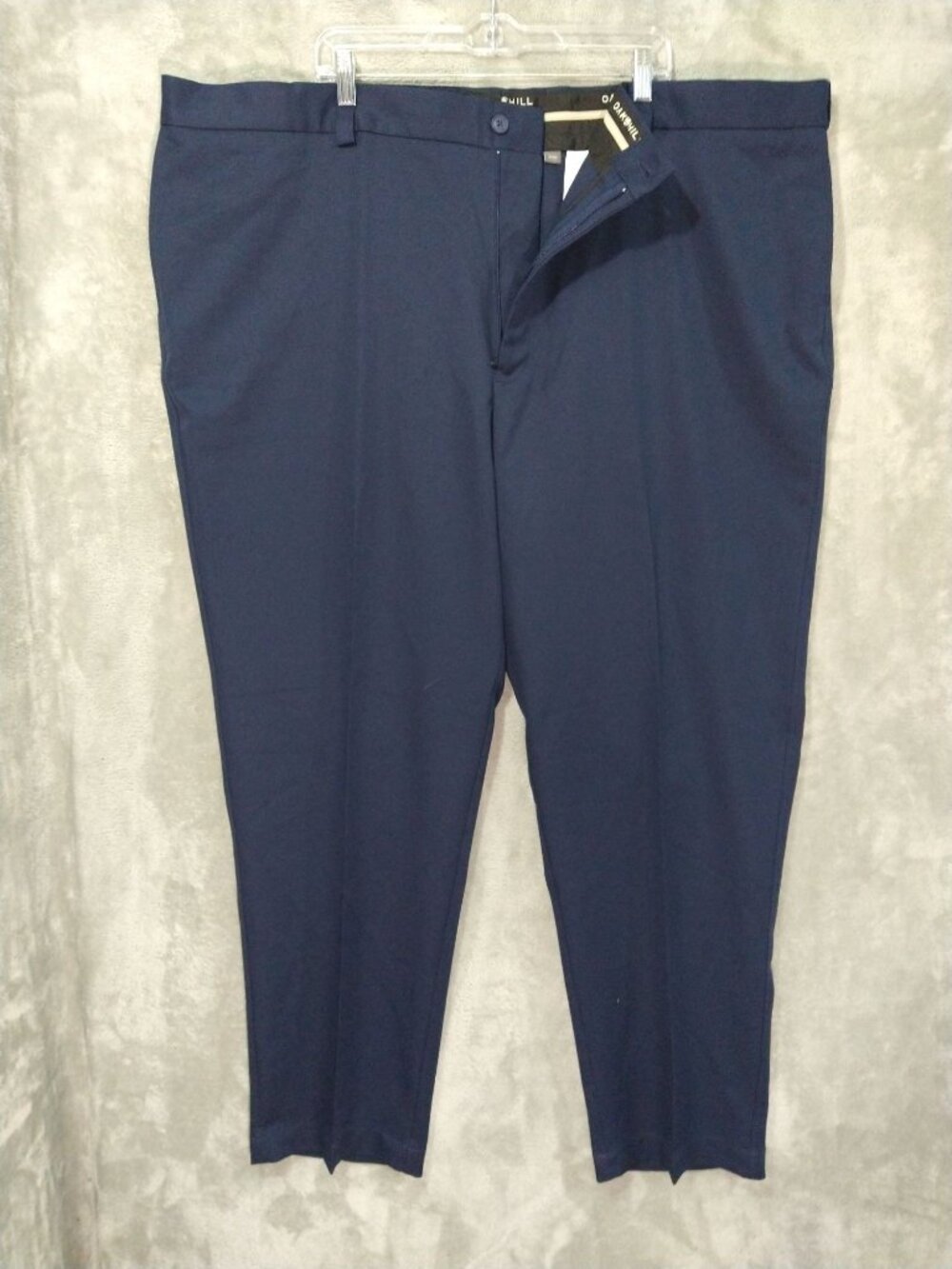 Oak Hill Dress Pants Mens 52x32 Navy Blue Tapered Leg Flat Front Preppy